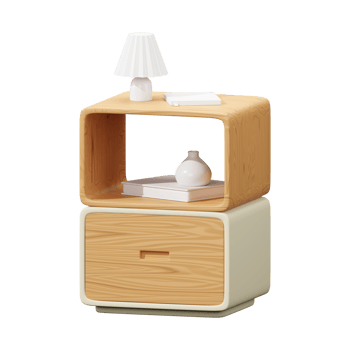 3D bedside tables with lamp png