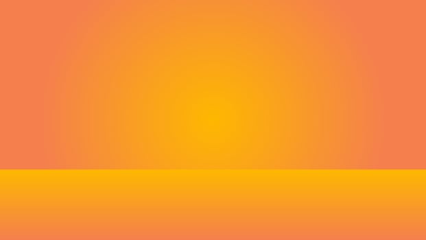 orange studio scene with blank gradient color lighting effect background for product display advertisement and creative graphic design element vector