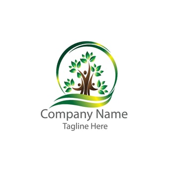 Minimalist modern nature logo design template vector