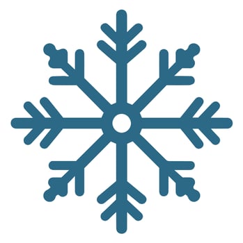 Isolated snowflake vector icon winter decorate ornament