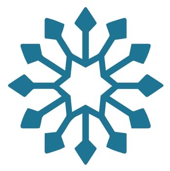 Isolated snowflake vector icon winter decorate ornament