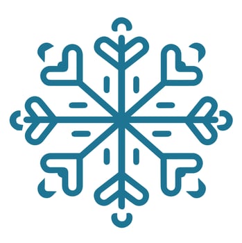 Isolated snowflake vector icon winter decorate ornament