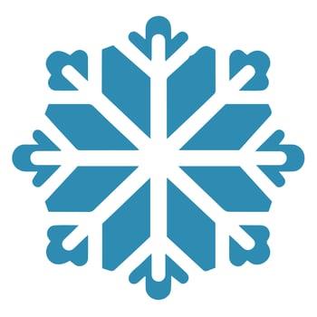 Isolated snowflake vector icon winter decorate ornament