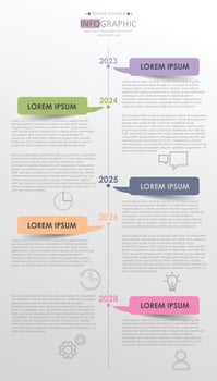 Business data visualization. timeline infographic icons designed for abstract background template vector
