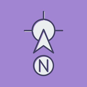 North Vector Icon