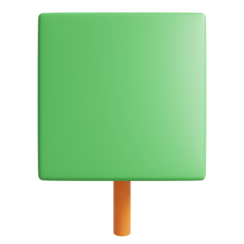 3D Green Tree.3d render illustration. png