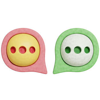 3d minimal speech bubble conversation.3D rendering illustration. png