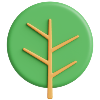3D Green Tree. 3d render illustration. png