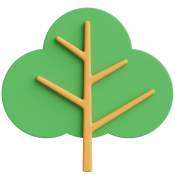 3D Green Tree. 3d render illustration. png