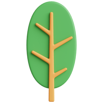 3D Green Tree. 3d render illustration. png