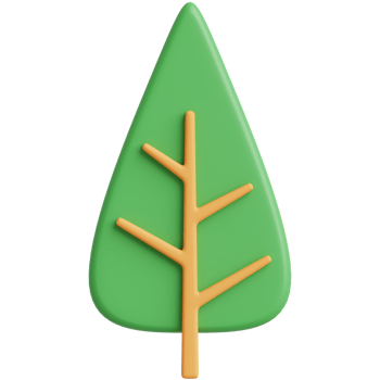 3D Green Tree. 3d render illustration. png