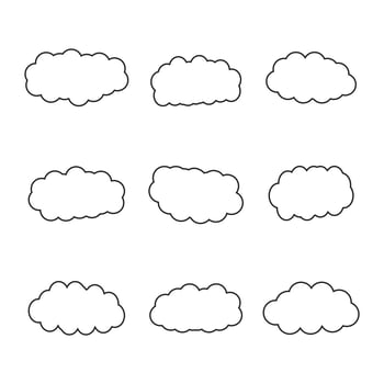 weather icon, clouds vector bundle, Sky Clouds Clipart, black and White clouds eps, Cartoon Clouds bundle, line Art Candy clouds graphics vector, outline rain clouds vector silhouette