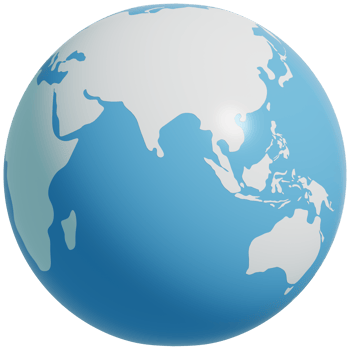 Earth globe 3d icon. 3d rendering illustration. png