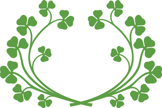 Clover Wreath PNG Illustration