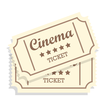Retro cinema tickets png