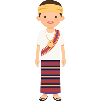 Man in timor leste national costume png