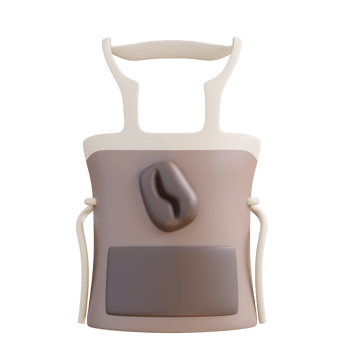 3d illustration coffee apron png