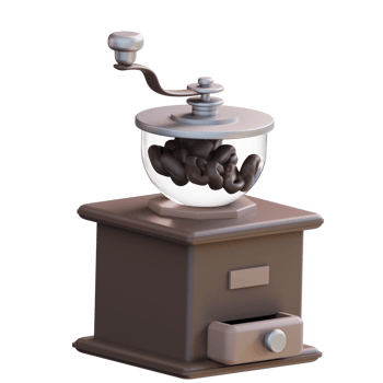 3d illustration coffee mill png