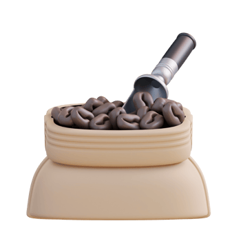 3d illustration sack of coffee been png