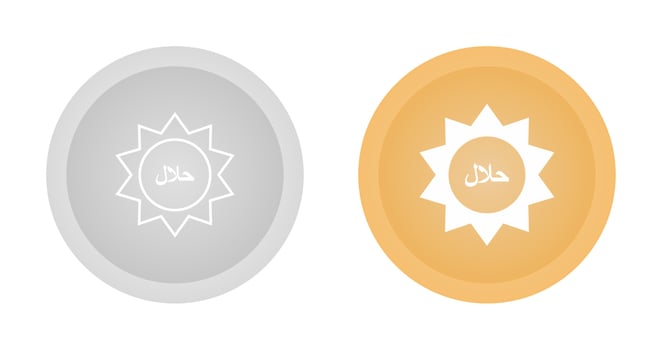 Halal Sticker Vector Icon