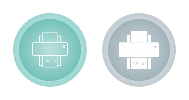 Print Math Sheet Vector Icon