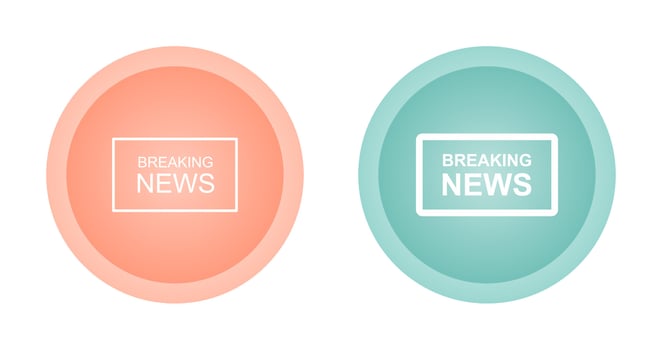 Breaking News on TV Vector Icon