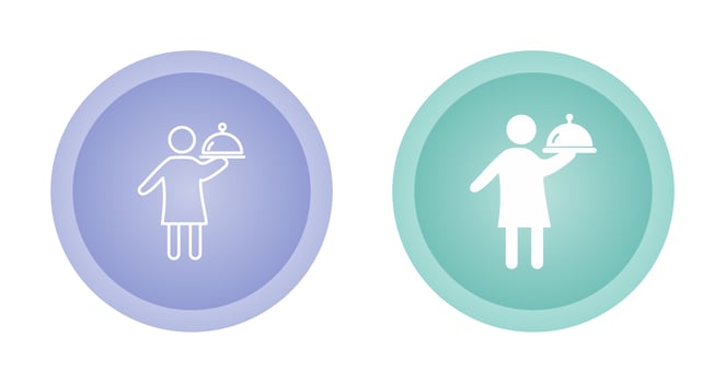 Man Serving Food Vector Icon