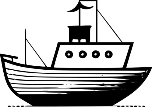 Boat - High Quality Vector Logo - Vector illustration ideal for T-shirt graphic