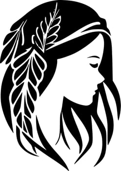Boho, Black and White Vector illustration