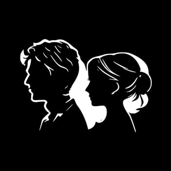 Couple - High Quality Vector Logo - Vector illustration ideal for T-shirt graphic