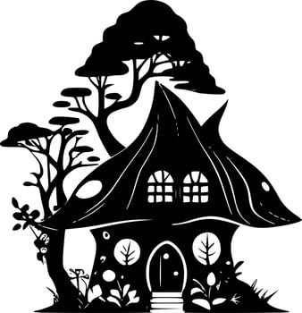 Fairy House - High Quality Vector Logo - Vector illustration ideal for T-shirt graphic