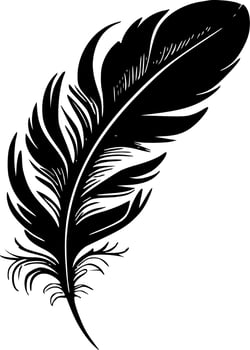 Feathers - Minimalist and Flat Logo - Vector illustration