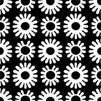 Flower Pattern, Minimalist and Simple Silhouette - Vector illustration