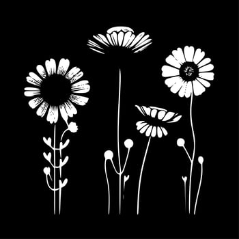 Flowers - Minimalist and Flat Logo - Vector illustration