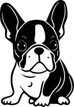 French Bulldog - Minimalist and Flat Logo - Vector illustration