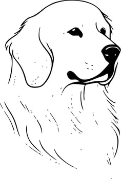 Golden Retriever - High Quality Vector Logo - Vector illustration ideal for T-shirt graphic