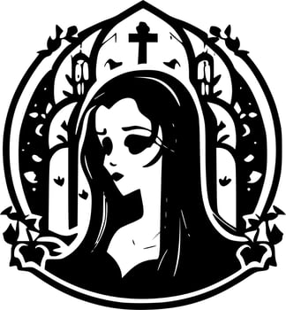 Gothic, Black and White Vector illustration