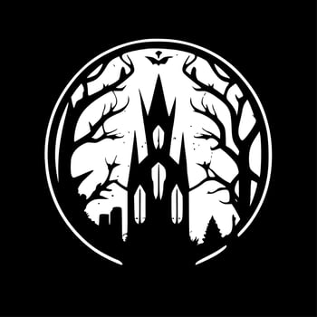 Gothic, Minimalist and Simple Silhouette - Vector illustration