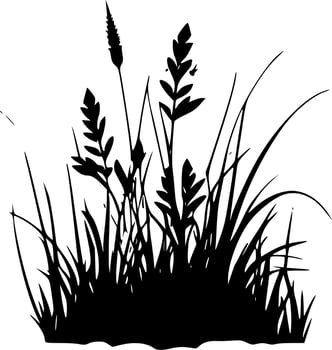 Grass - Minimalist and Flat Logo - Vector illustration