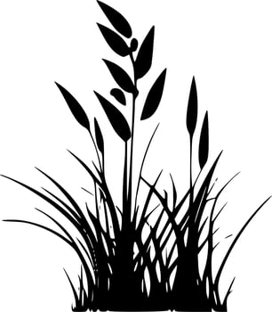 Grass - Minimalist and Flat Logo - Vector illustration