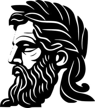 Greek, Minimalist and Simple Silhouette - Vector illustration