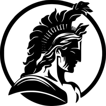 Greek, Minimalist and Simple Silhouette - Vector illustration