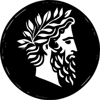 Greek, Minimalist and Simple Silhouette - Vector illustration
