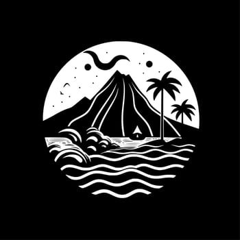 Hawaii - Black and White Isolated Icon - Vector illustration