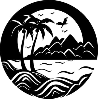 Hawaii - Black and White Isolated Icon - Vector illustration