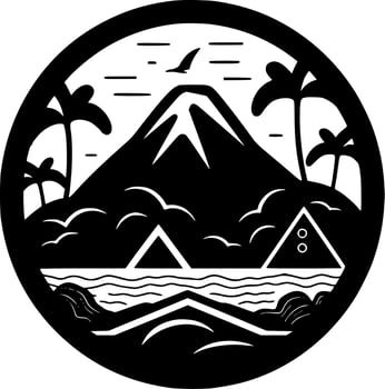 Hawaii - Minimalist and Flat Logo - Vector illustration