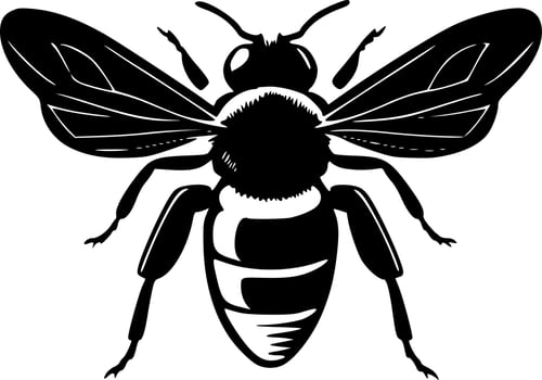 Honeybee - Minimalist and Flat Logo - Vector illustration