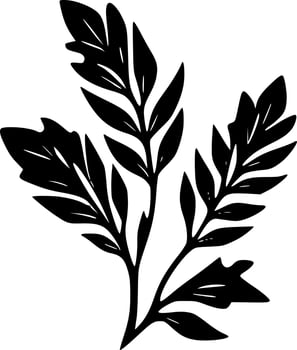 Leaves, Minimalist and Simple Silhouette - Vector illustration