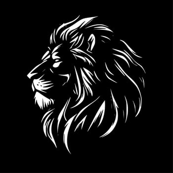Lion - Minimalist and Flat Logo - Vector illustration