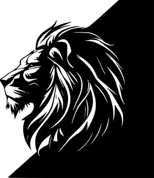 Lion - Minimalist and Flat Logo - Vector illustration